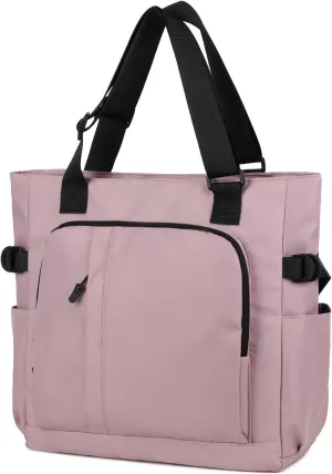 Tote Bag, Waterproof Nylon Shoulder Bags Laptop Work Bag Multi Pockets Teacher Purses and Handbags for Women Men