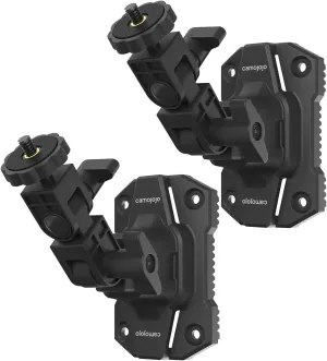 Trail Cameras Mounting Bracket with 1/4" -20 Threaded Insert 360°Rotating Adjustable Holder for Outdoor Hunting Gear Accessory, Game Camera Holder Monitor Stand Hunting Camera Kit (2 Pack)