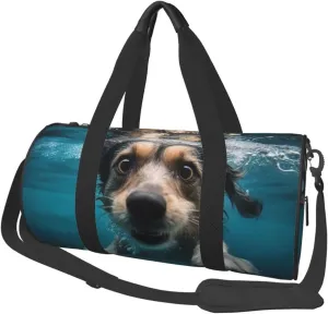 Travel Bag For Women,Underwater Dog Print Personal Item Duffle Bags,Weekend Travel Duffel Tote Bag,Travel Sport Gym Bag For Men,Airplane Travel Essentials For Flying