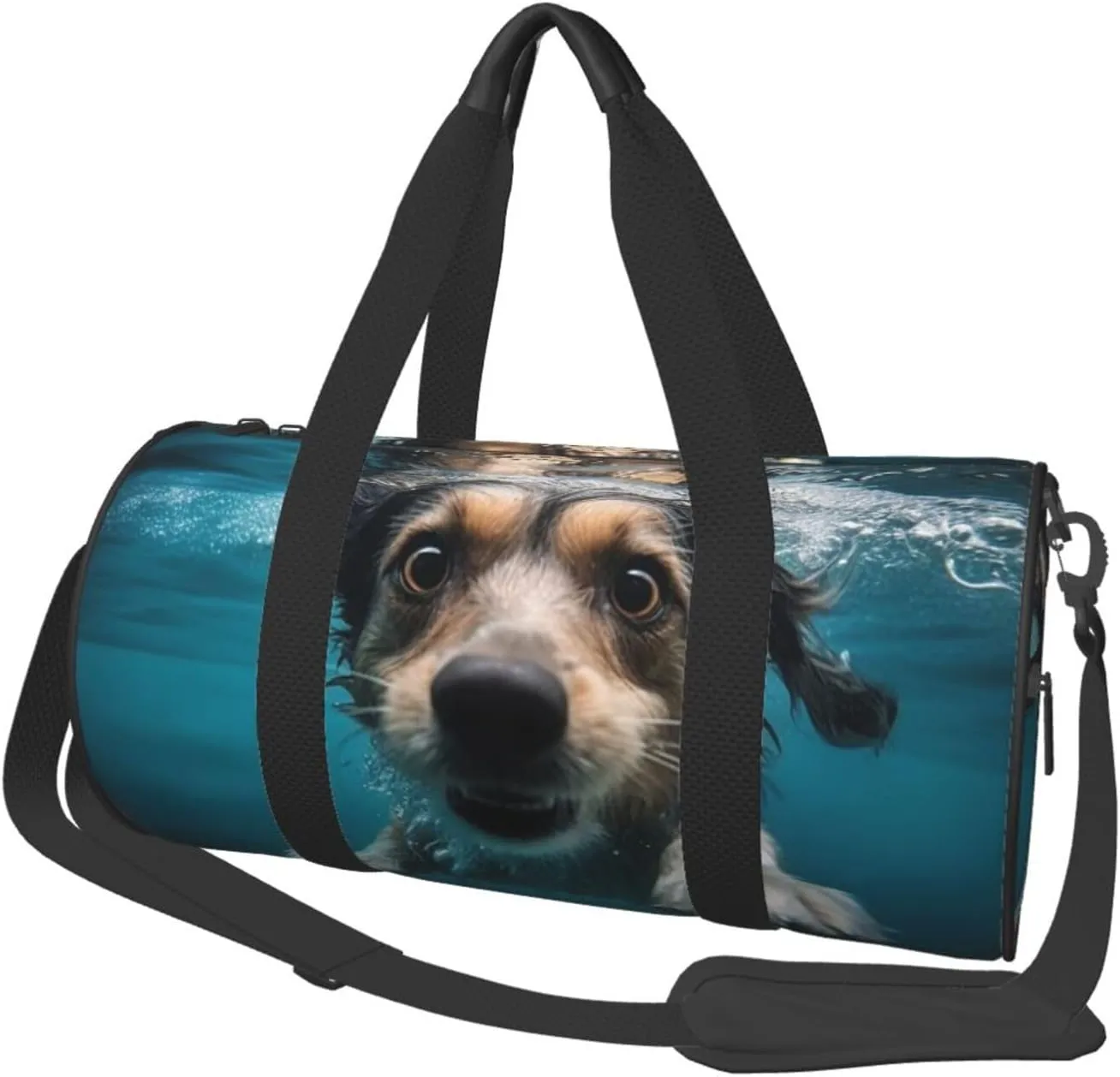 Travel Bag For Women,Underwater Dog Print Personal Item Duffle Bags,Weekend Travel Duffel Tote Bag,Travel Sport Gym Bag For Men,Airplane Travel Essentials For Flying