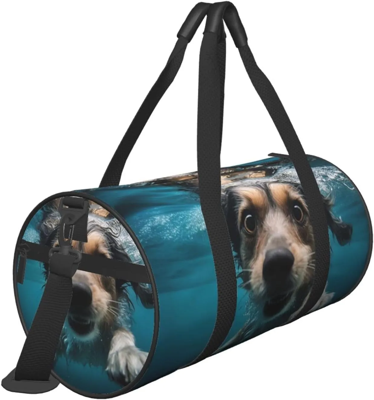 Travel Bag For Women,Underwater Dog Print Personal Item Duffle Bags,Weekend Travel Duffel Tote Bag,Travel Sport Gym Bag For Men,Airplane Travel Essentials For Flying