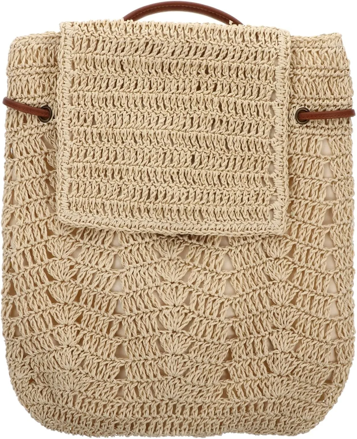 Trendy Beach Backpack - Women's Straw Sling Bag