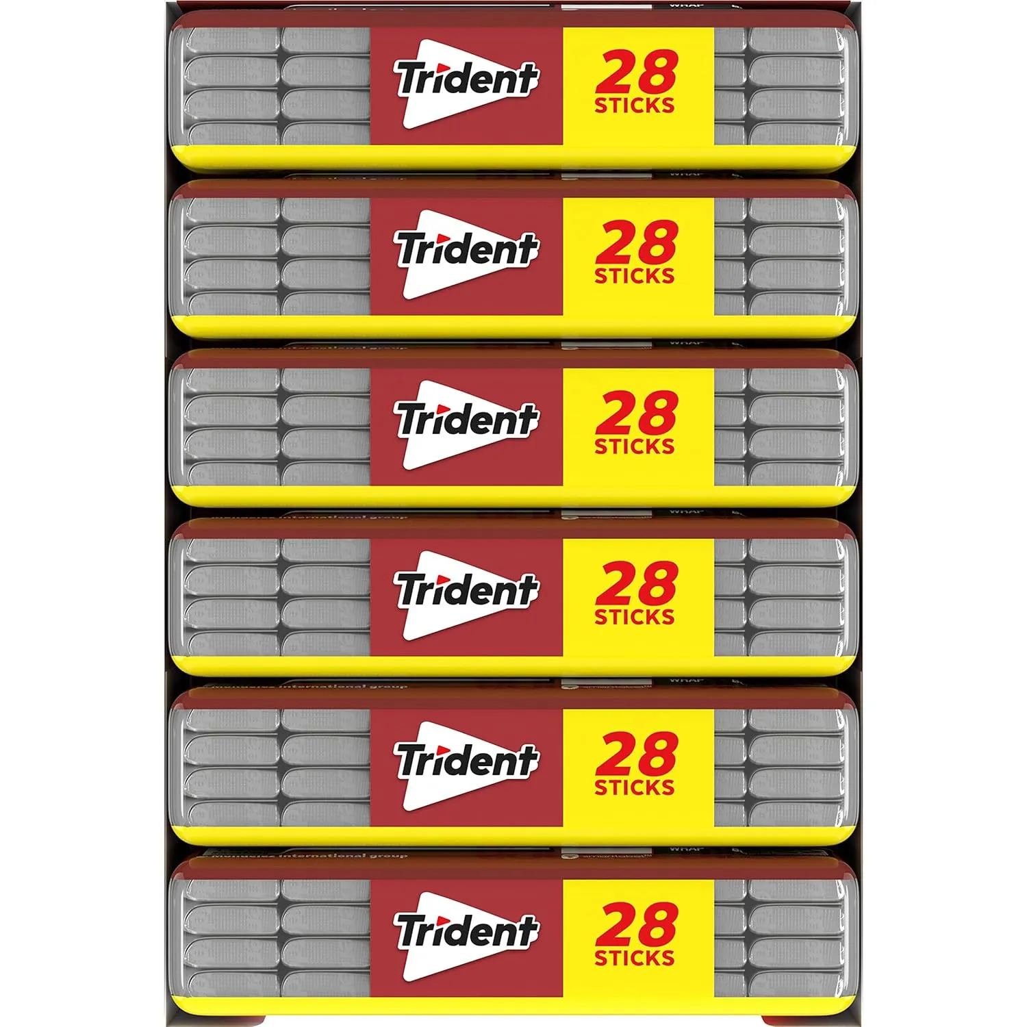 Trident Cinnamon Sugar Free Gum, 6 Pocket Packs of 28 Pieces (168 Total Pieces)