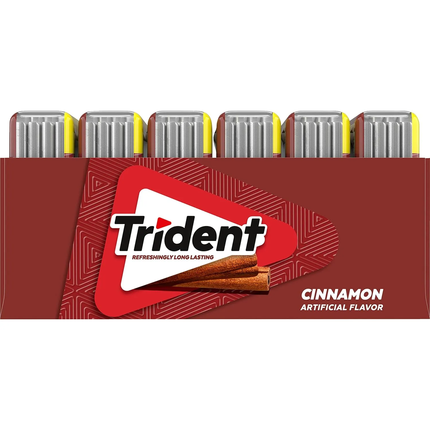 Trident Cinnamon Sugar Free Gum, 6 Pocket Packs of 28 Pieces (168 Total Pieces)