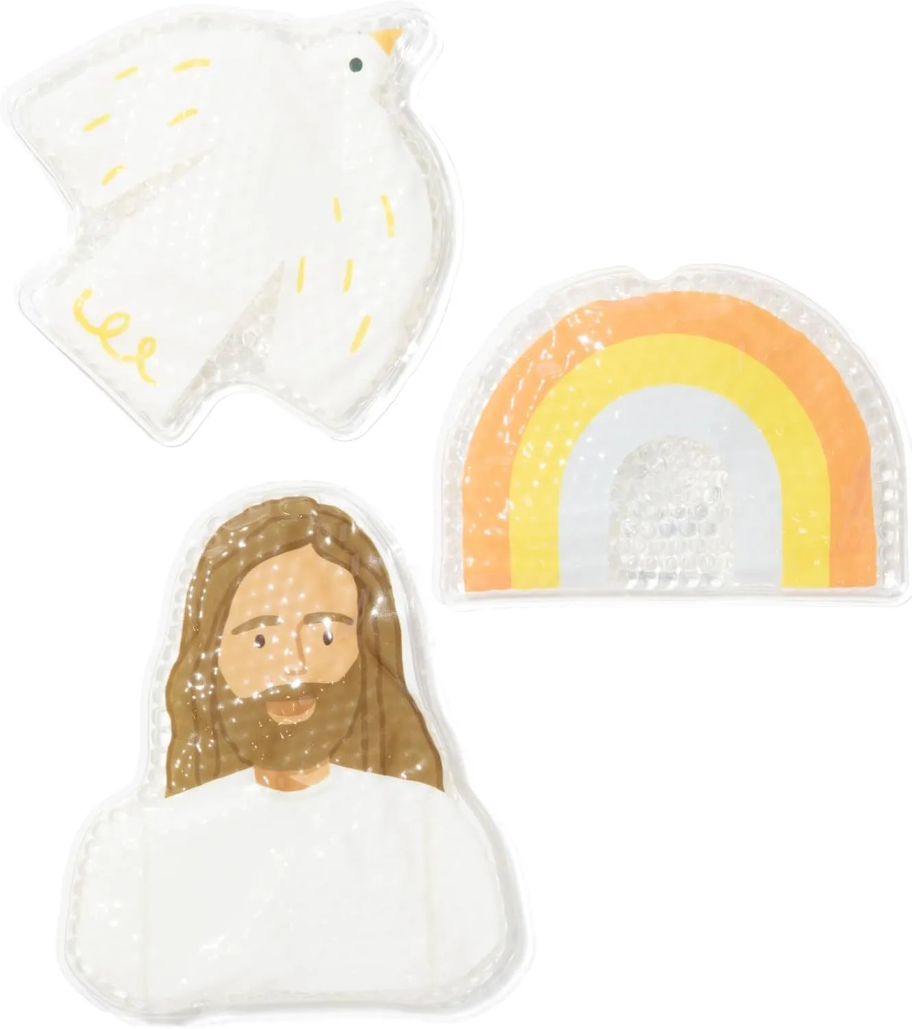 Trinity Ice Packs/Be A Heart / 3 Pack/Jesus Heals/Holy Spirit Comforts/God Makes All Things New/Hot or Cold Pack/Gel Cooling Pad