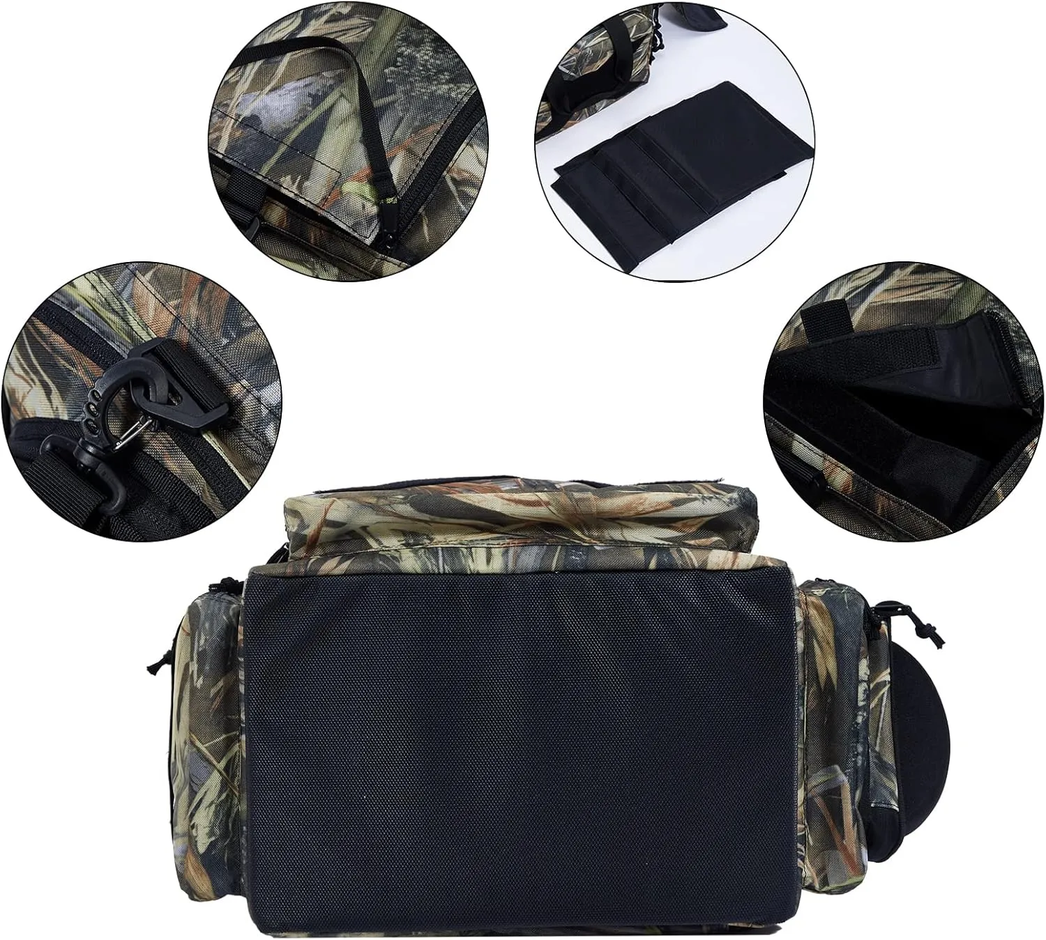 TRO&HOM Tactical Gun Bag for 4 Handguns - Pistol Shooting Range Bag With 15X Magazine Slots & Pockets for Ammo & Essentials - Padded Hunting & Sport Bag