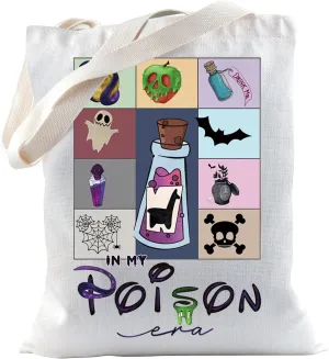 TSOTMO Poison Gift Poison Bag Villains Gift In My Poison Era Tote Bag for Villains Fans Witches Evil