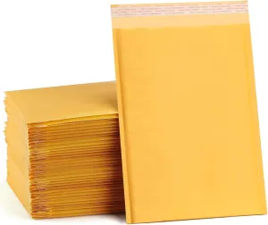 UCGOU Kraft Bubble Mailers 9.5x14.5 Inch 25 Pack Yellow Padded Envelopes #4 Large Mailing Packages Self Sealing Tear Resistant Boutique Bulk Mail Shipping Bags for Clothes Makeup Supplies