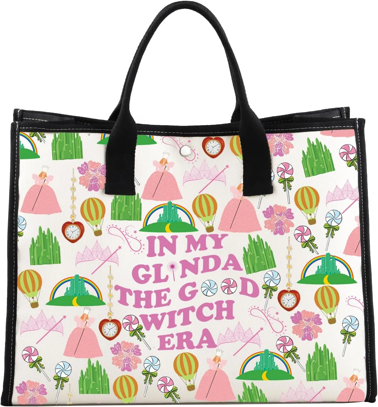UJIMS Good Witch Shoulder Tote Bag Wizard Movie Inspired Gift Wizard Movie Fans Gift Magic Wand Gifts