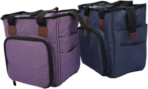ULDIGI Hand Woven Yarn Bag Over Shoulder Yarn Storage Bag for Crocheting Knitting Tools Large Capacity Organizer Multiple Compartments Fashion Woolen Yarn Storage Bag