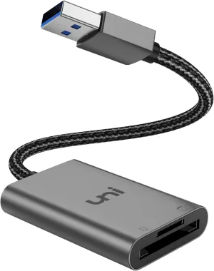 uni SD Card Reader, High-Speed USB 3.0 to Micro SD Card Adapter, Aluminum Computer Memory Card Reader Dual Slots, for SD/SDXC/SDHC/MMC/Micro SDXC/TF/Micro SDHC | Laptop, PC, and More