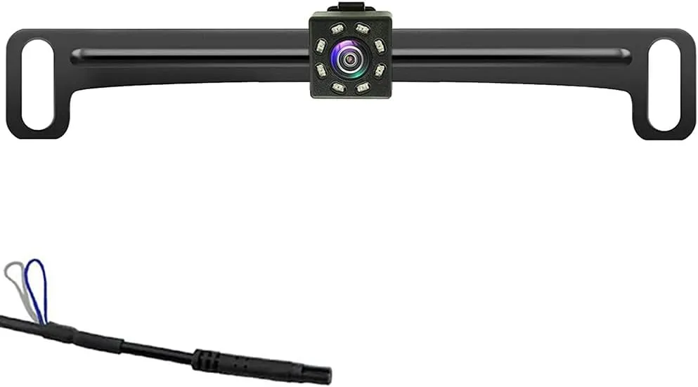 Universal Backup Camera License Plate Mount for Clarion, Dual, BOSS, Jensen, Stinger, PODOFO, SOUNDSTREAM, EONON, CARTREQUE, SANPTENT Car Radio with HD Night Vision Rear View 170° Angle Waterproof