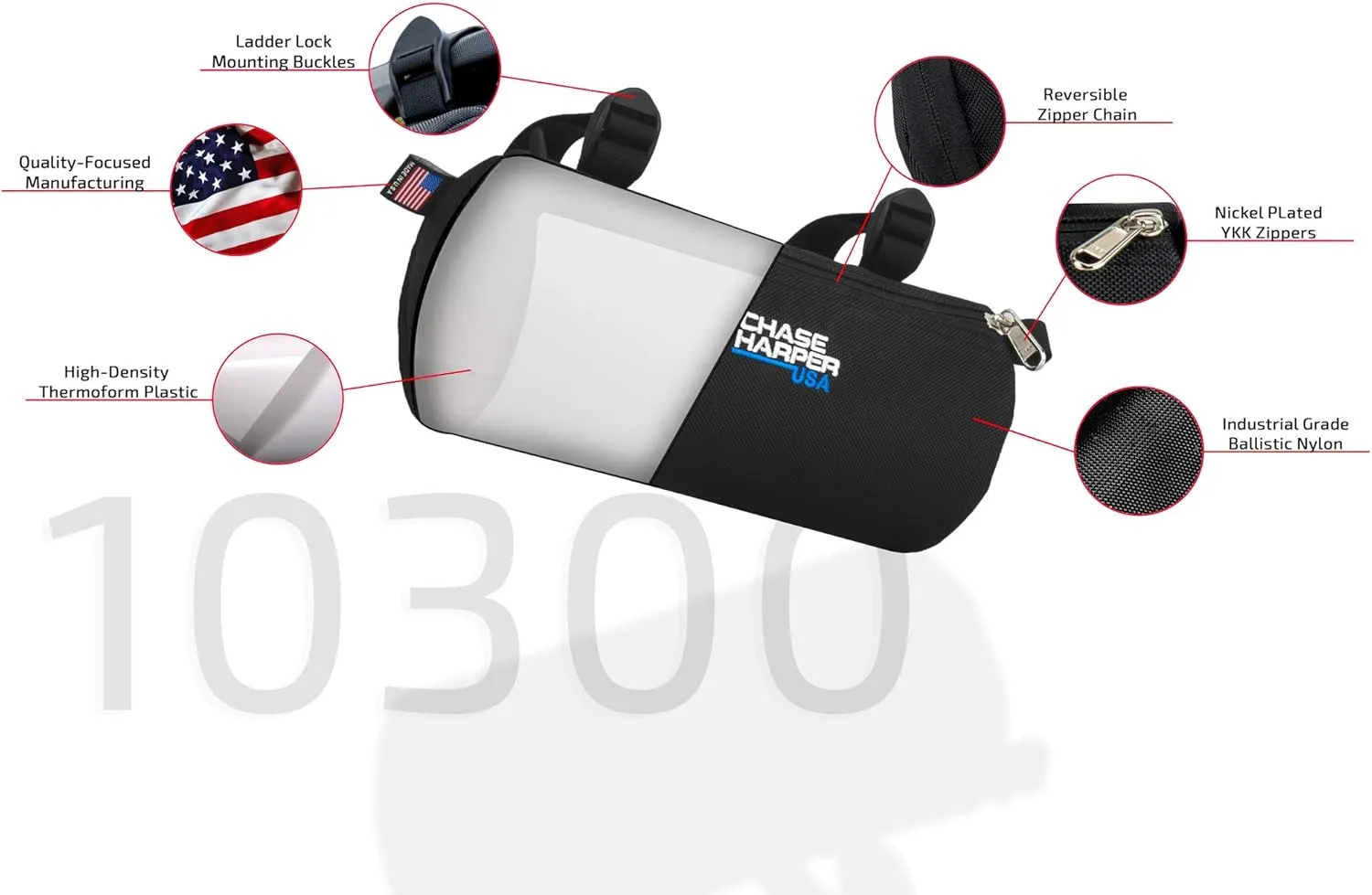 Universal Fit Multi-Use Handlebar/Hip Pouch - 10300 Barrel Bag - Trap Pack - 1680 Ballistic Nylon Construction - Durable, Versatile, Water-Resistant