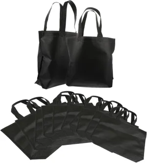 Unomor 12-piece Non-woven Grocery Tote Odorless Reusable Shopping Bags Tote for Shopping Takeout Storage