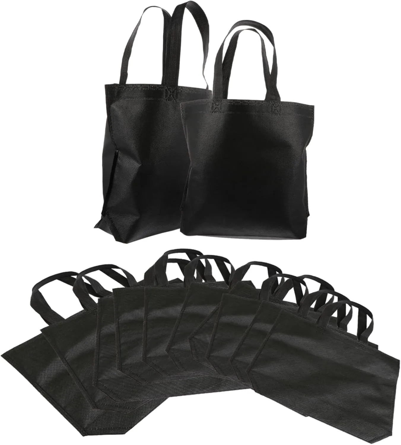 Unomor 12-piece Non-woven Grocery Tote Odorless Reusable Shopping Bags Tote for Shopping Takeout Storage