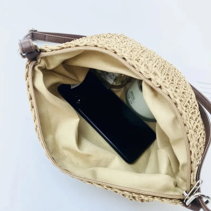 Veloria™ Woven Straw Shoulder Bag