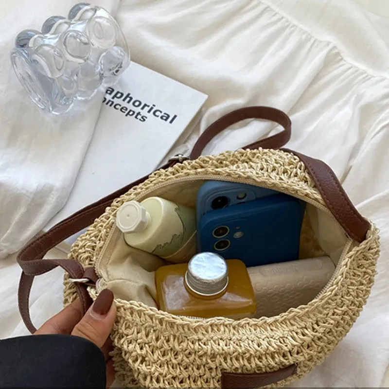 Veloria™ Woven Straw Shoulder Bag