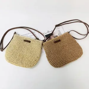 Veloria™ Woven Straw Shoulder Bag
