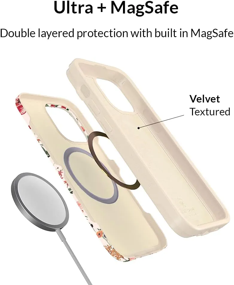 VELVET CAVIAR for iPhone 13 Case - Compatible with MagSafe - 10ft Drop Tested - Vintage Floral Wildflowers