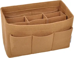 Vercord Felt Purse Organizer Handbag Insert Liner Shaper Bag in Bags for Speedy Neverfull Tote Brown Medium