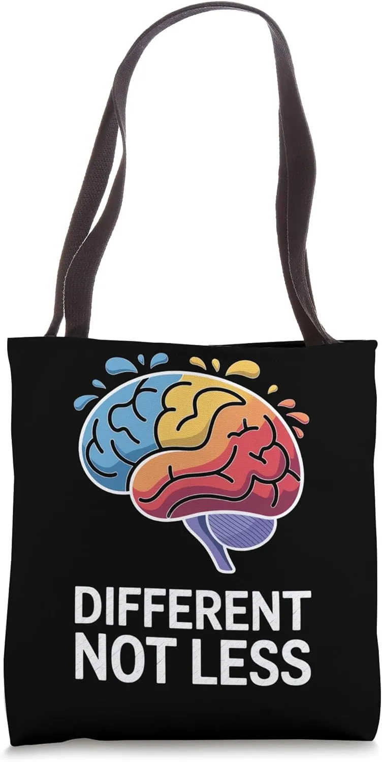 Vibrant Brain With Bright Colors Tote Bag
