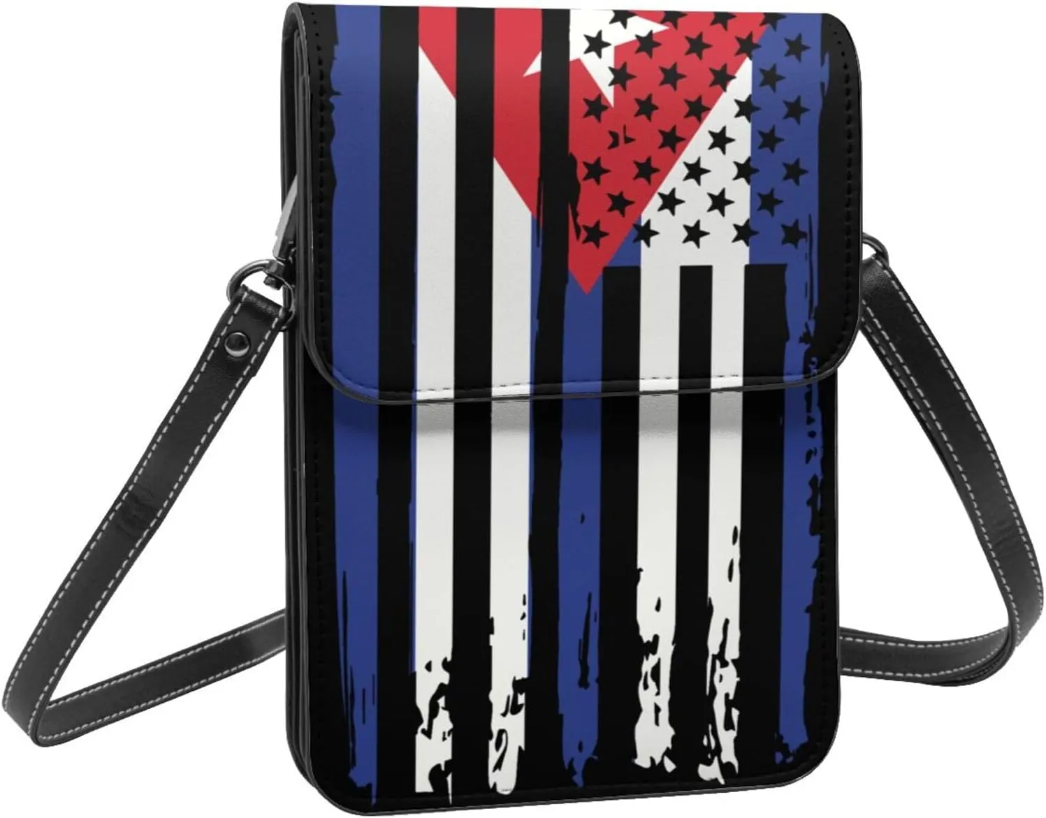 Vintage Ethiopia Ethiopian America Flag Striped Patterns Small Crossbody Purse Cell Phone Bag for Women