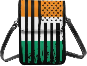 Vintage Ethiopia Ethiopian America Flag Striped Patterns Small Crossbody Purse Cell Phone Bag for Women