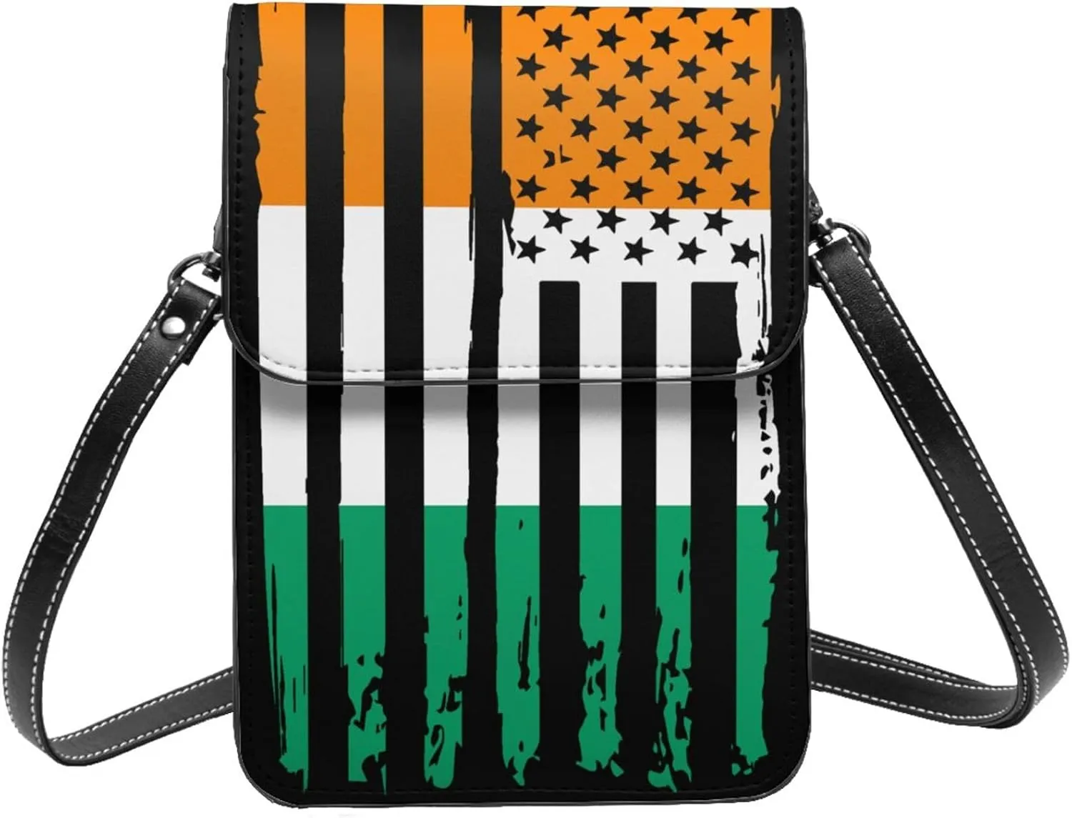 Vintage Ethiopia Ethiopian America Flag Striped Patterns Small Crossbody Purse Cell Phone Bag for Women
