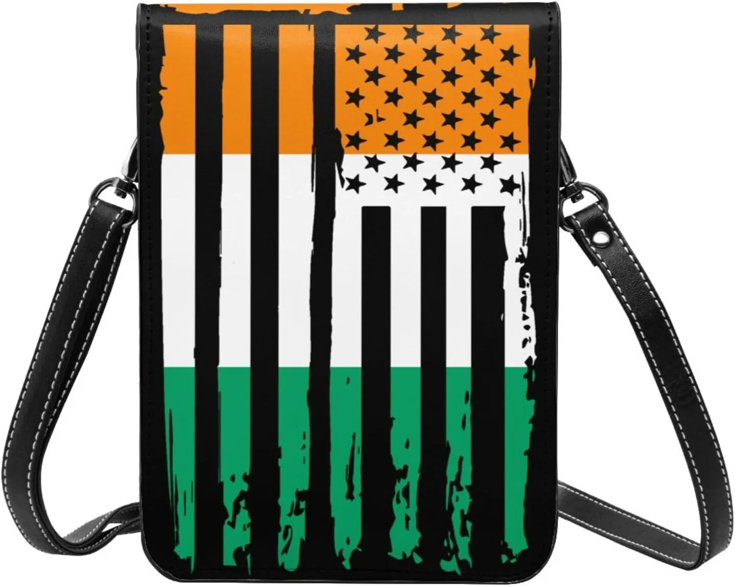 Vintage Ethiopia Ethiopian America Flag Striped Patterns Small Crossbody Purse Cell Phone Bag for Women