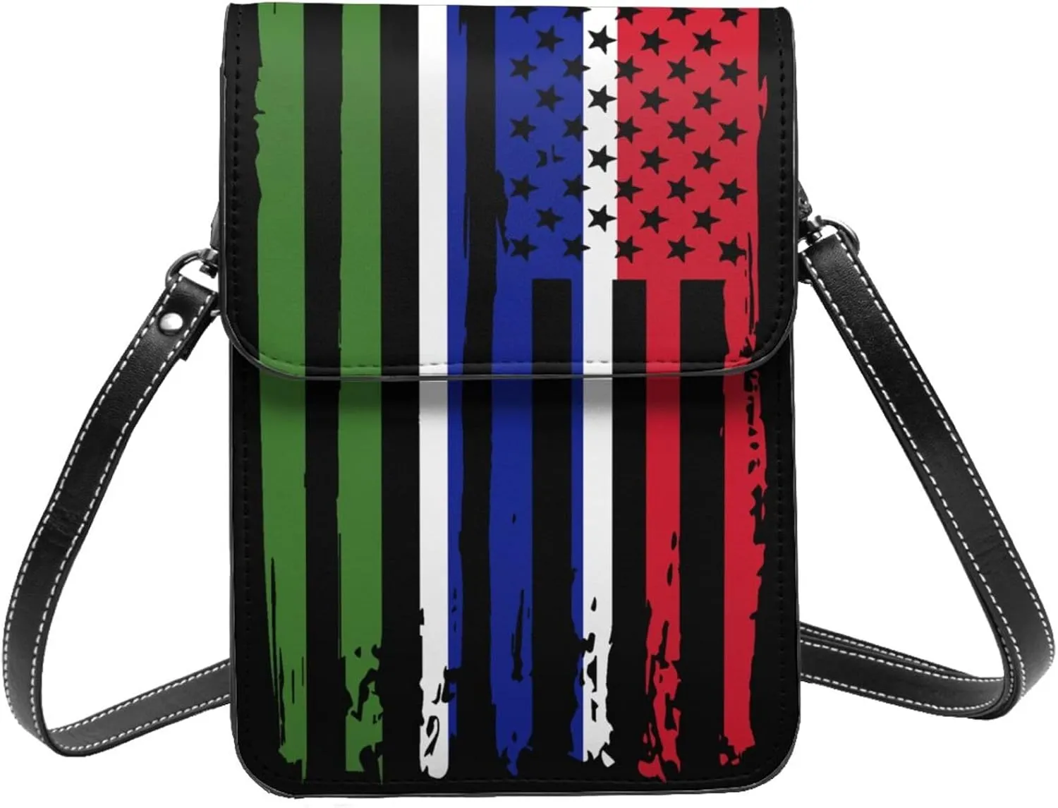 Vintage Iran Iranian America Flag Striped Patterns Small Crossbody Purse Cell Phone Bag for Women