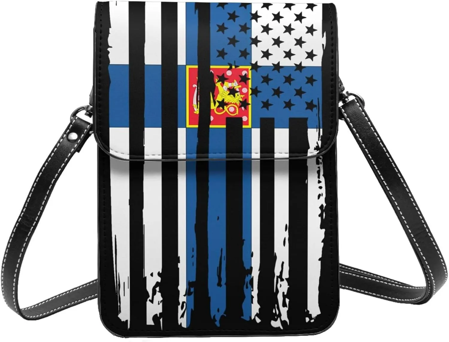 Vintage Iran Iranian America Flag Striped Patterns Small Crossbody Purse Cell Phone Bag for Women