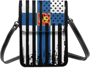 Vintage Iran Iranian America Flag Striped Patterns Small Crossbody Purse Cell Phone Bag for Women