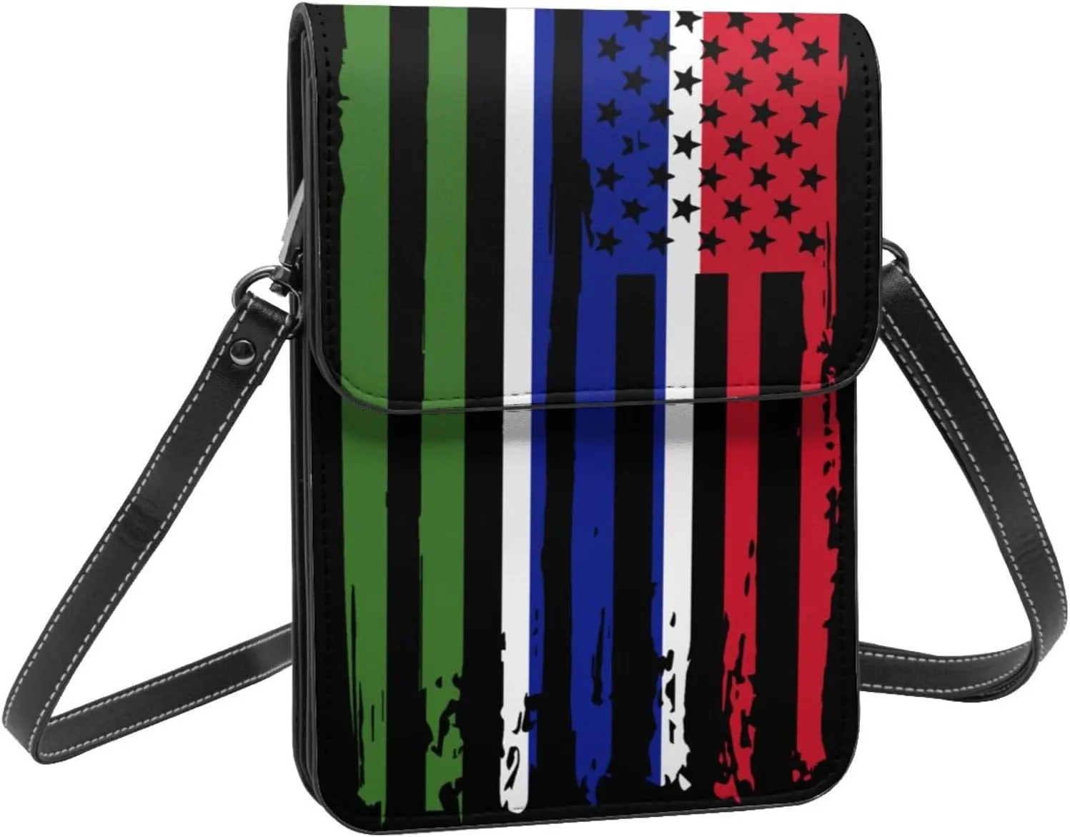 Vintage Iran Iranian America Flag Striped Patterns Small Crossbody Purse Cell Phone Bag for Women