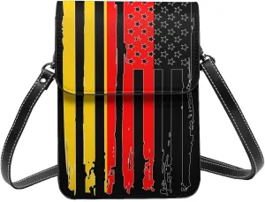 Vintage Iran Iranian America Flag Striped Patterns Small Crossbody Purse Cell Phone Bag for Women