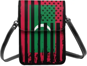 Vintage Niger Nigerien America Flag Striped Patterns Small Crossbody Purse Cell Phone Bag for Women