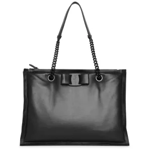 Viva bow bag black tote