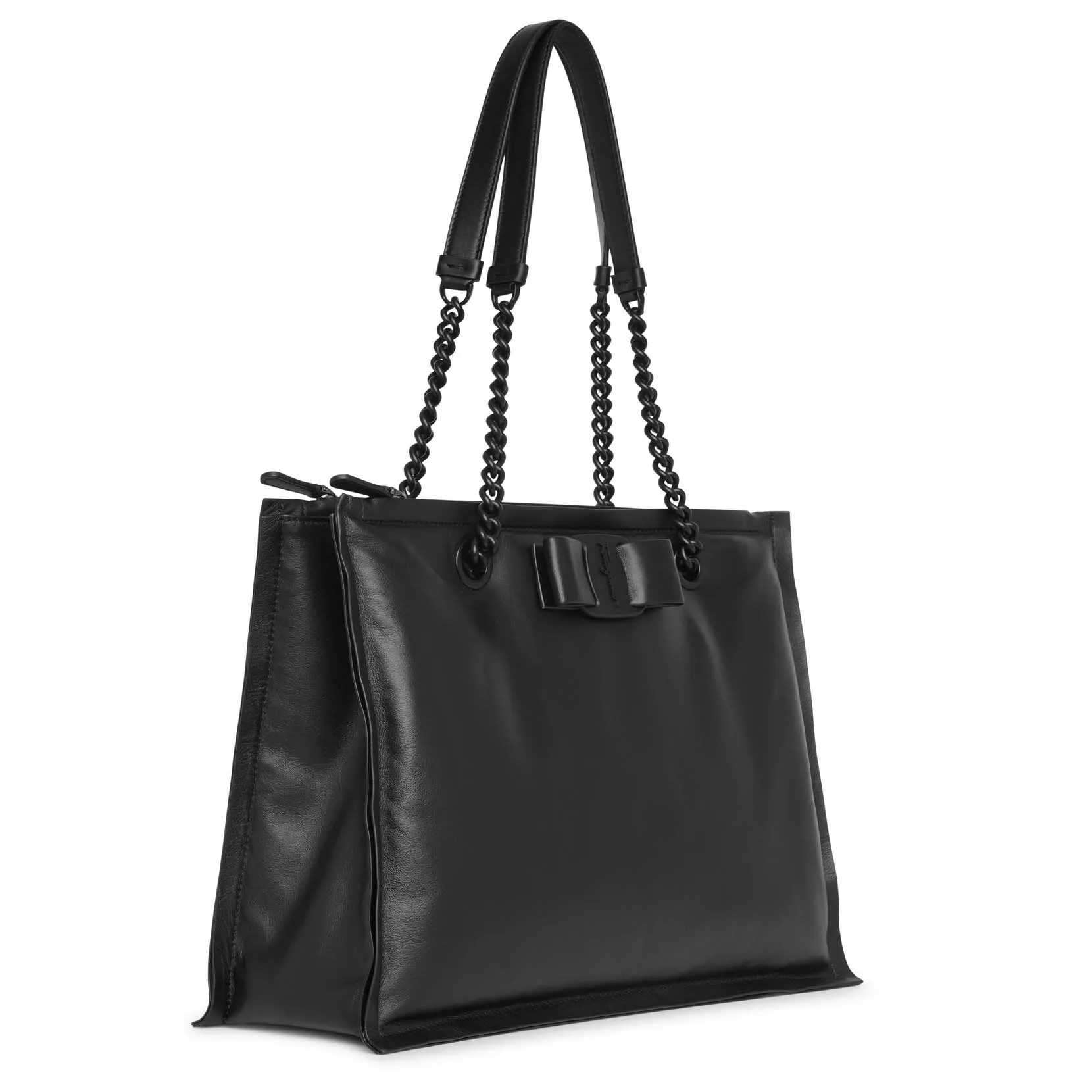 Viva bow bag black tote