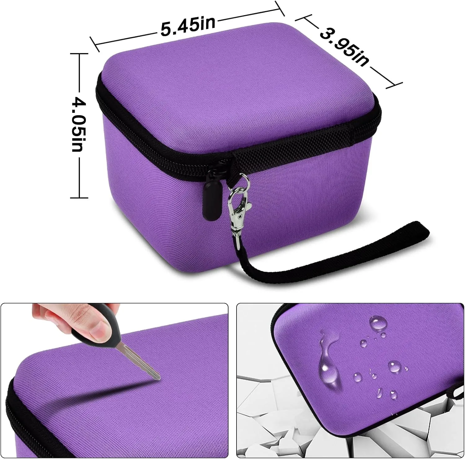 Vlogging Camera Case Compatible with for Duluvulu/for VJIANGER/for JGIPL/for TEBNGIHNM 4K Digital Cameras for Youtube. Vlog Camera Carrying Storage for Lens, Cable and Other Accessories - Purple