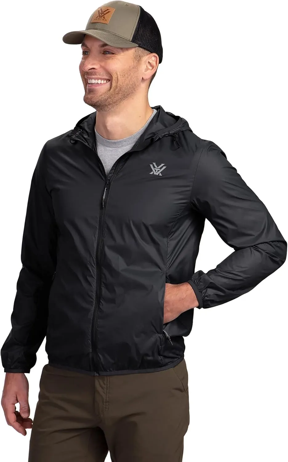 Vortex Men's Storm Silencer Pro Rain Breaker Jackets - DWR Treated, Packs Into Own Pocket