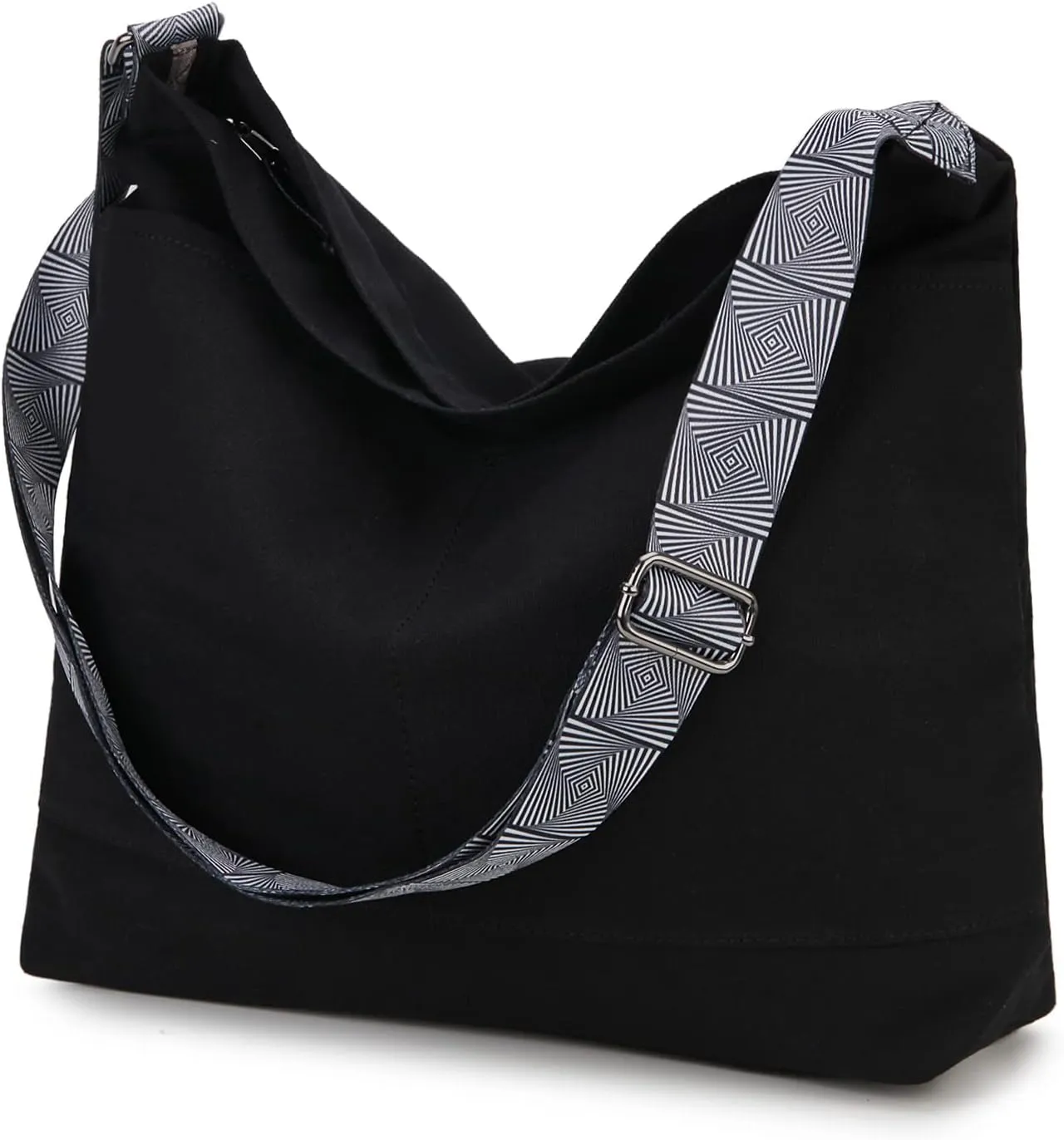 VX VONXURY Crossbody Bag,Lightweight Canvas Shoulder Tote for Women Water Resistant Top Zip Hobo Purse with Adjustable Strap