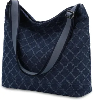 VX VONXURY Crossbody Bag,Lightweight Canvas Shoulder Tote for Women Water Resistant Top Zip Hobo Purse with Adjustable Strap