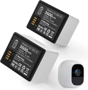 WAVYPO 2-Pack Battery for Arlo Pro, Arlo Pro 2, 3500mAh Replacement Rechargeable Battery for Arlo Pro Arlo Pro 2 Camera VMA4400 VMC4030 VM4230 VMS3230 VM4030 VM4030P