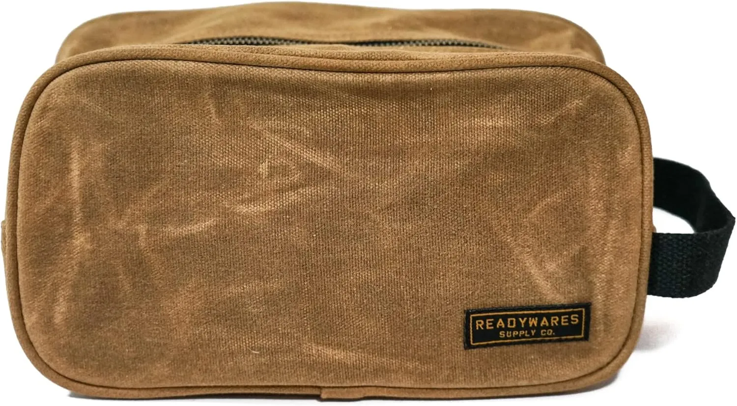 Waxed Canvas Toiletry Bag for Men, Tan, Dopp Kit Men, Stylish and Durable Shaving Kit Bag, Mens Toiletry Travel Bag