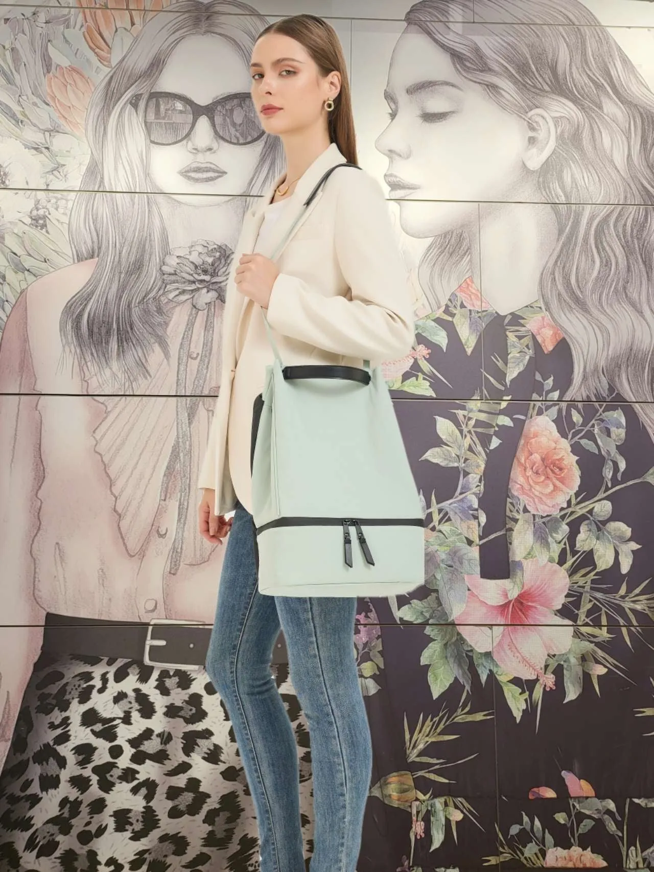 Weekday Essential Tote Bag--Sage