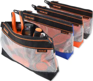 WELKINLAND Clear Tool Pouch, 4PCS Tool pouches, 13" Tools pouch, Zipper tool pouch, Tool pouch bag, Tool bag organizer, Small tool bag, Small tool pouch, Small tool bags, Tool pouches with zipper