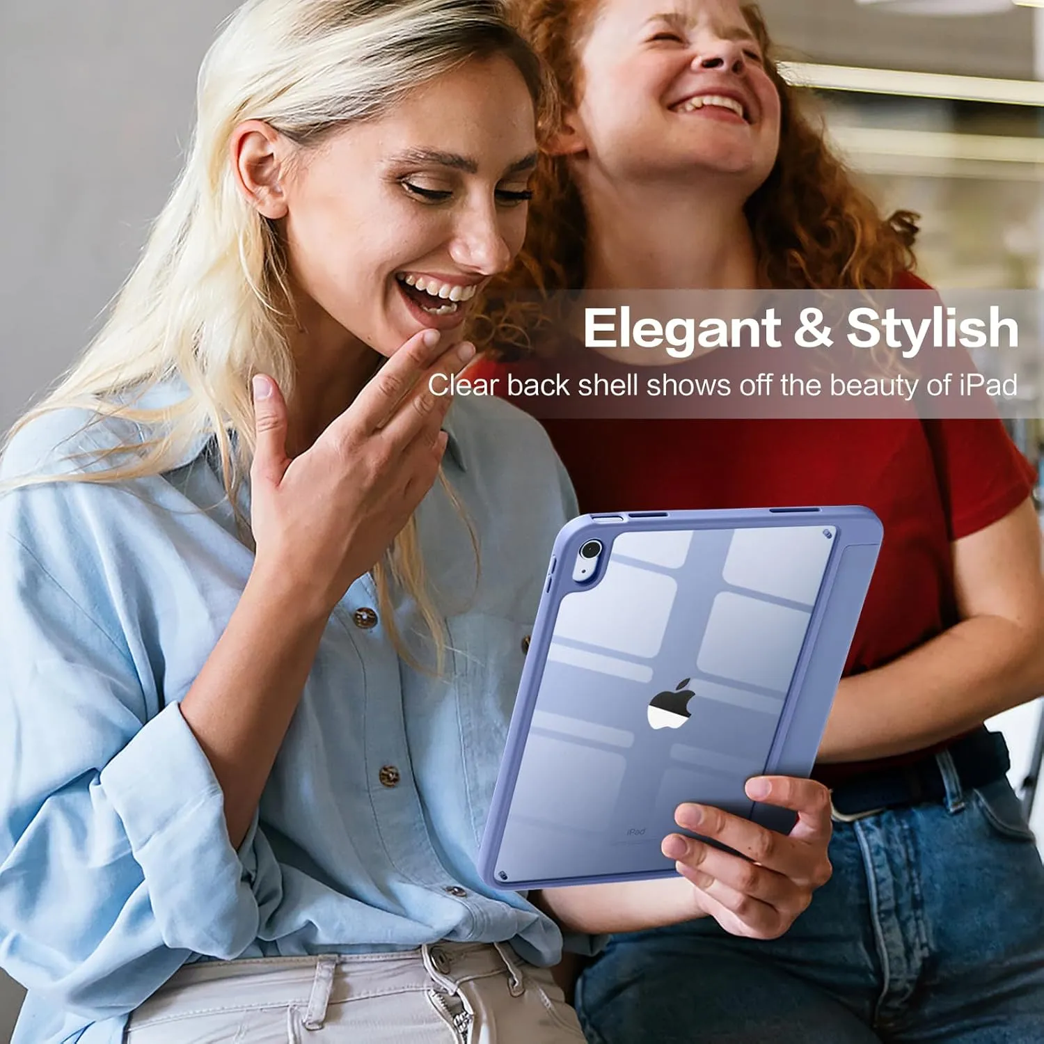 Wenlaty Compatible with iPad (A16) 11th Generation Case 11 Inch 2025, for iPad 10th Generation Case 10.9 Inch 2022 with Pencil Holder, Trifold Stand Protective Clear Back, Auto Wake/Sleep, BluePurple