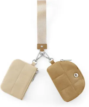 WESTBRONCO Puffer Tote bags for Women, Mini Keychain Wristlet Wallets