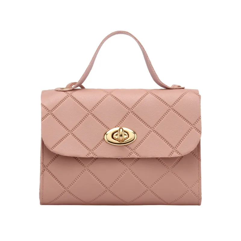 Wholesale Diamond Striped Small Square Bags Hand-held Small Bags Fashionable Trendy Bags JDC-SD-SC005