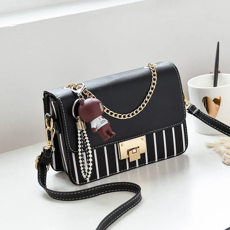 Wholesale Fashion Large Capacity Color Matching Striped Crossbody Shoulder Bag
