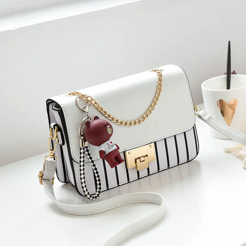 Wholesale Fashion Large Capacity Color Matching Striped Crossbody Shoulder Bag